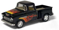 5" 1955 CHEVY STEPSIDE PICK UP W/DESIGN Die Cast Car