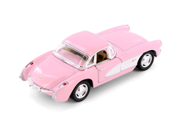 5" 1957 CHEVROLET CORVETTE - Die Cast Car Toy Car (ALL PINK)