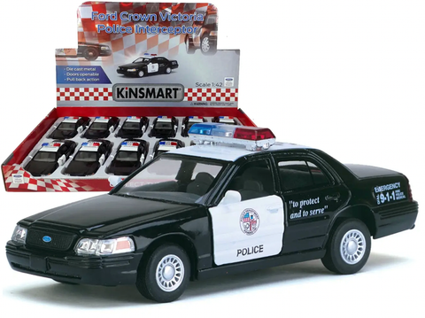 5" FORD CROWN VICTORIA POLICE-B/W Die Cast Car