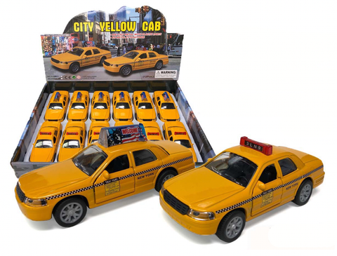 4.5" CITY YELLOW CAB - NEW YORK Die Cast Car