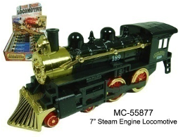 7" STEAM ENGINE LOCOMOTIVE Die Cast Car
