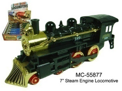 7" STEAM ENGINE LOCOMOTIVE Die Cast Car