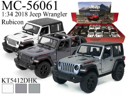 5" 2018 JEEP WRANGLER 2 STYLES Die Cast Car