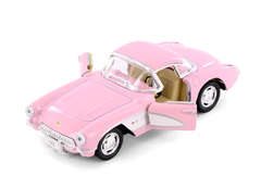 5" 1957 CHEVROLET CORVETTE - Die Cast Car Toy Car (ALL PINK)